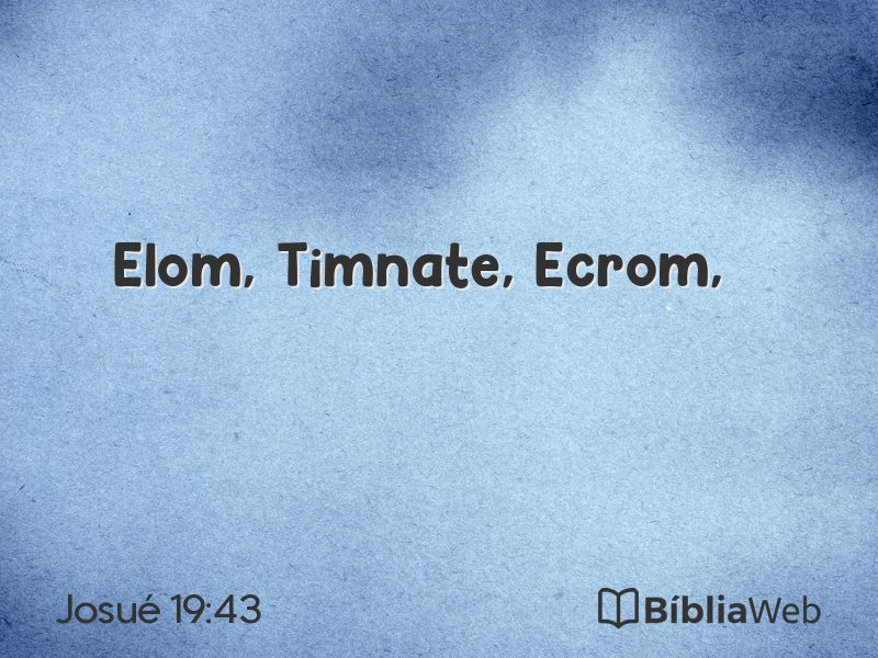 Josué 19:43 em imagem para compartilhar