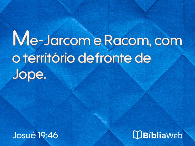 Josué 19:46 em imagem para compartilhar