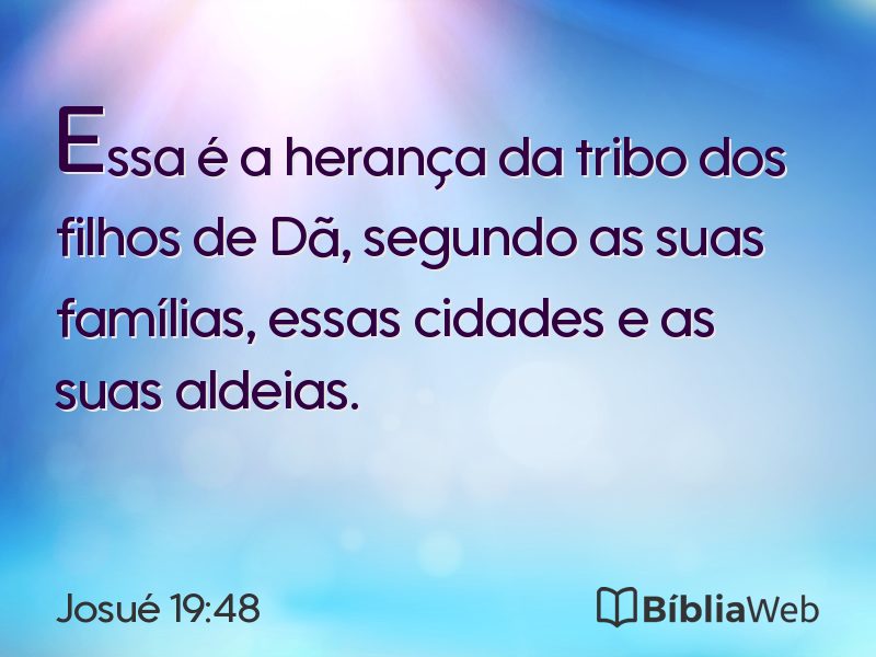 Josué 19:48 em imagem para compartilhar