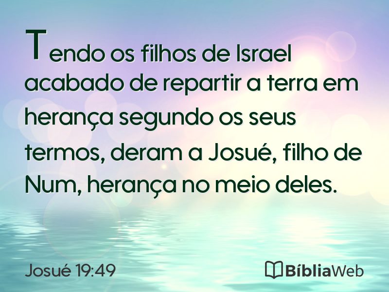 Josué 19:49 em imagem para compartilhar