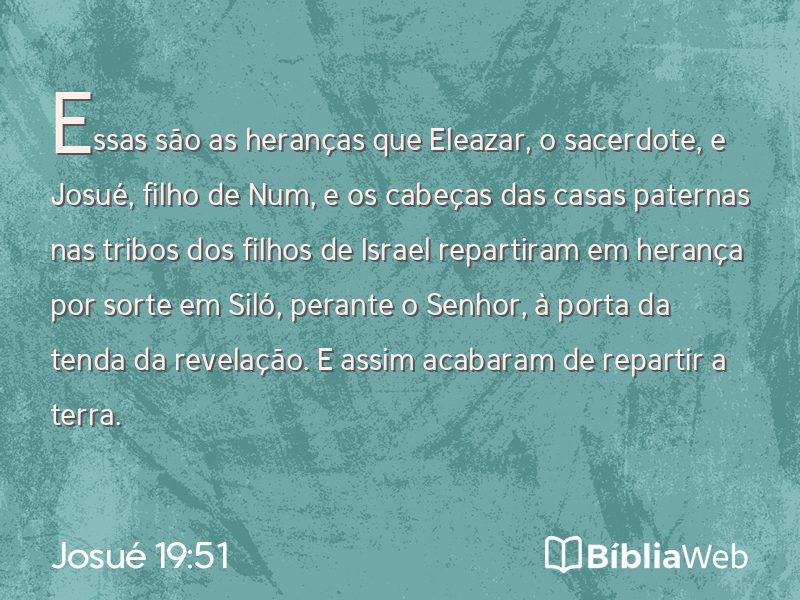Josué 19:51 em imagem para compartilhar