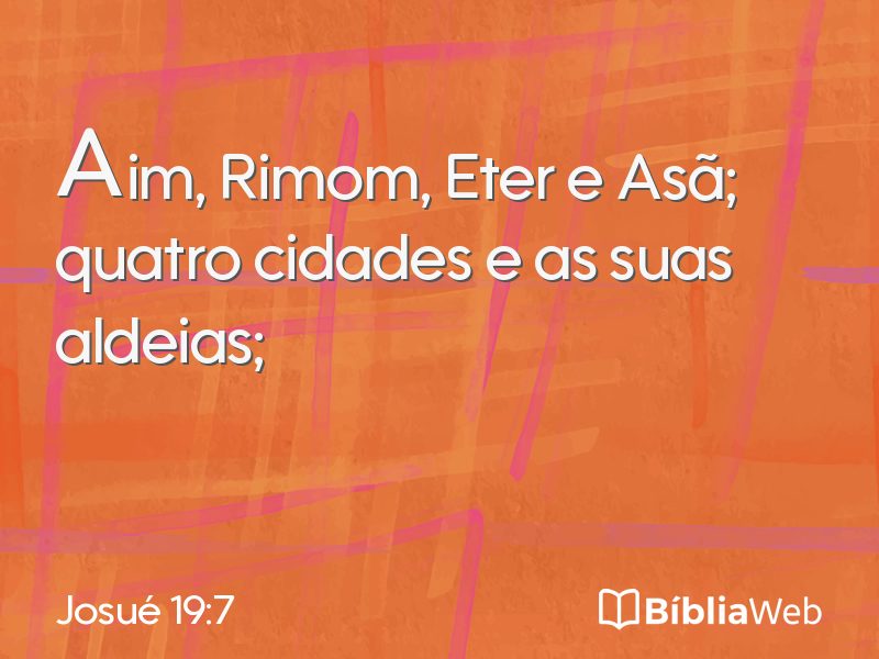 Josué 19:7 em imagem para compartilhar