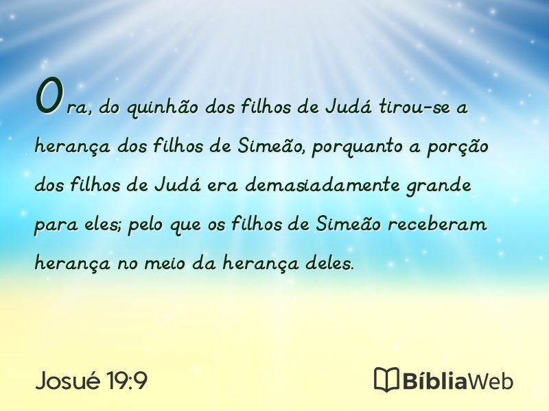 Josué 19:9 em imagem para compartilhar
