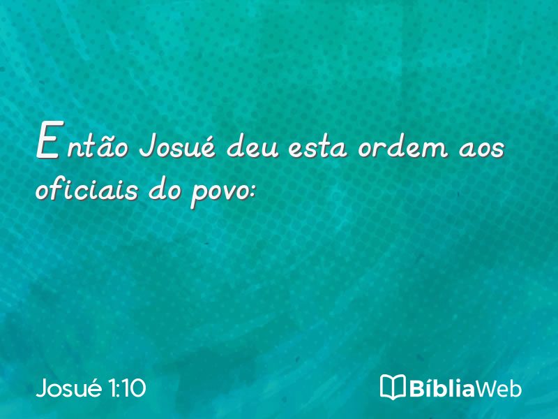 Josué 1:10 em imagem para compartilhar