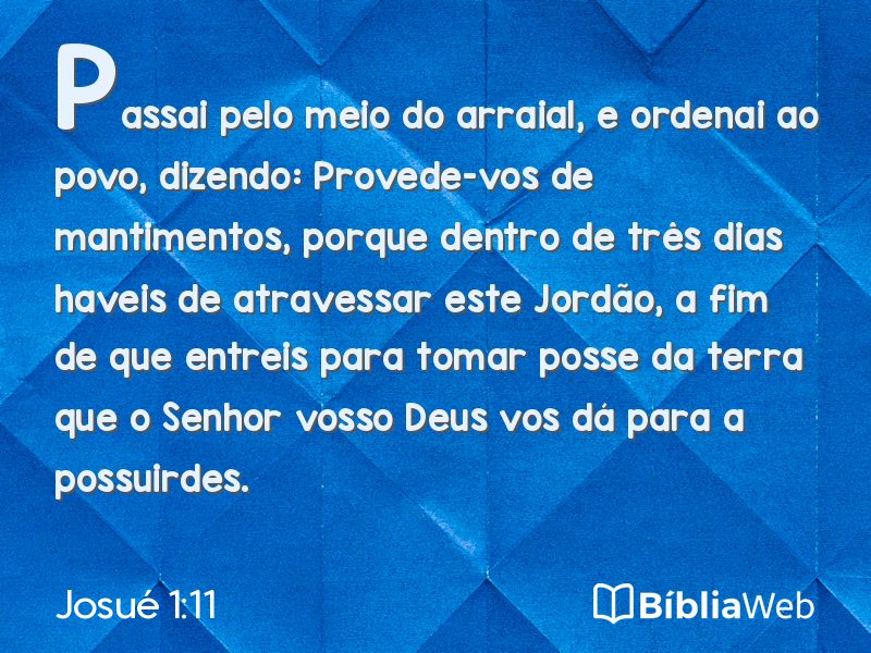 Josué 1:11 em imagem para compartilhar