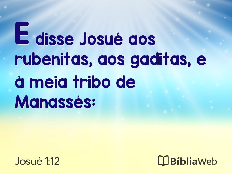Josué 1:12 em imagem para compartilhar