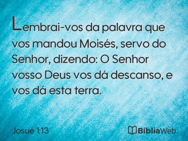 Josué 1:13 em imagem para compartilhar