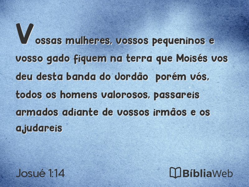 Josué 1:14 em imagem para compartilhar