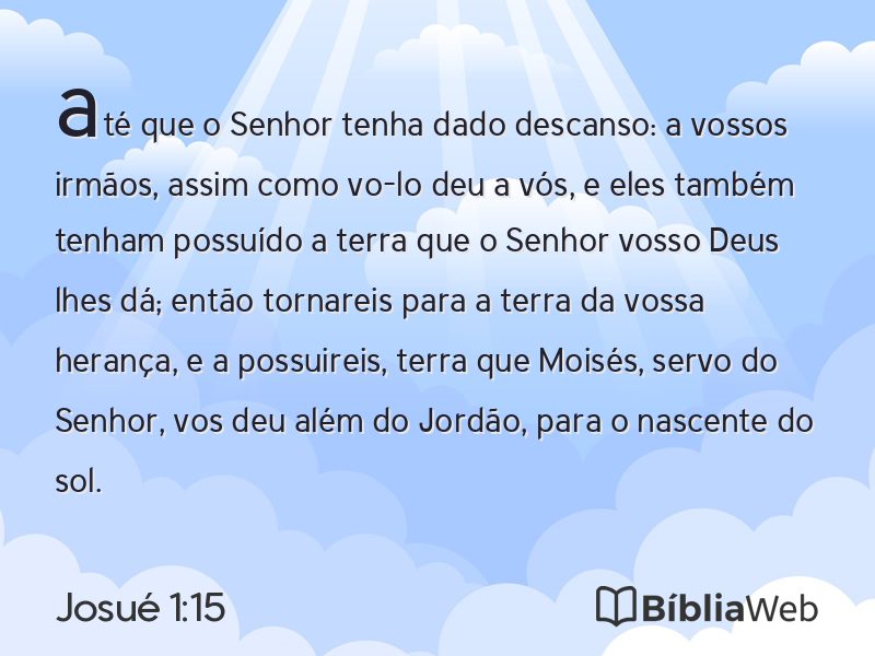 Josué 1:15 em imagem para compartilhar