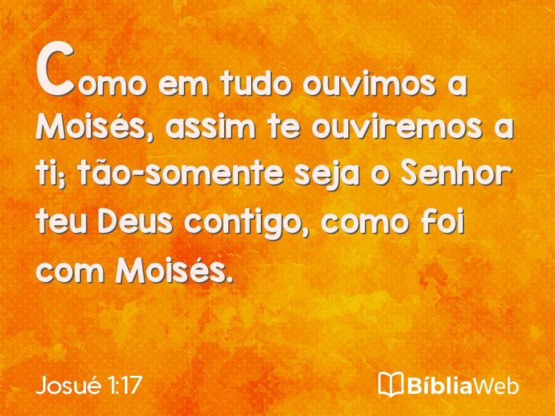 Josué 1:17 em imagem para compartilhar