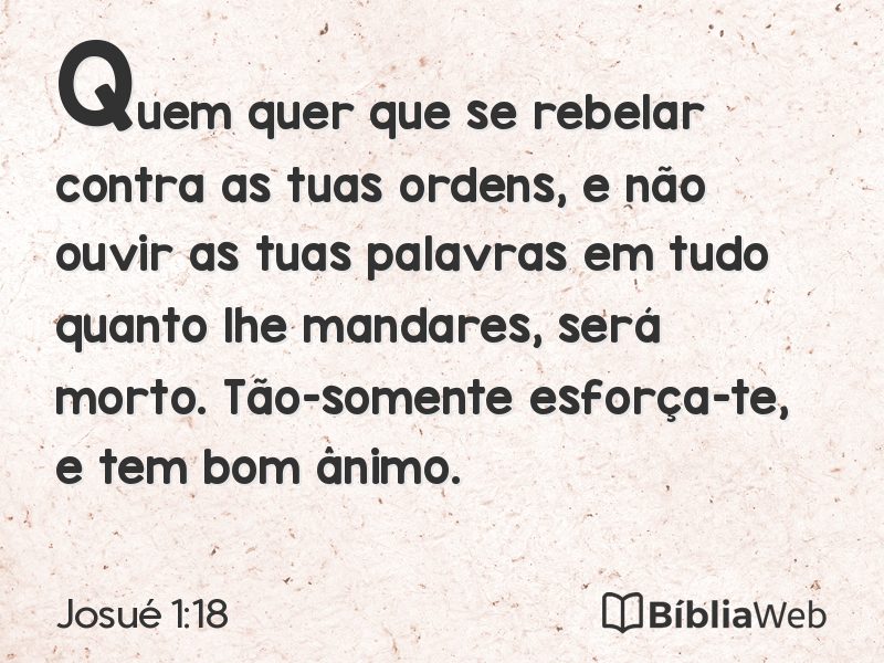 Josué 1:18 em imagem para compartilhar