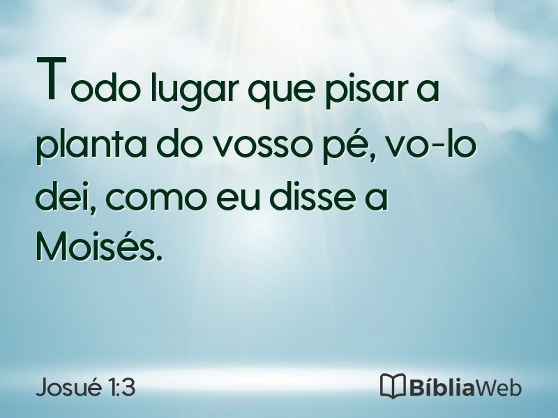Josué 1:3 em imagem para compartilhar