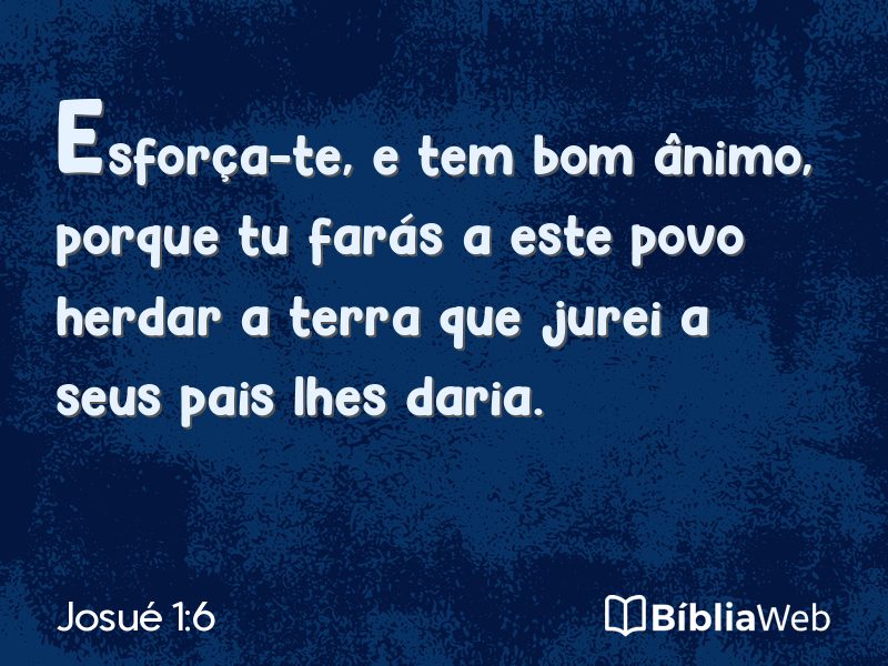 Josué 1:6 em imagem para compartilhar