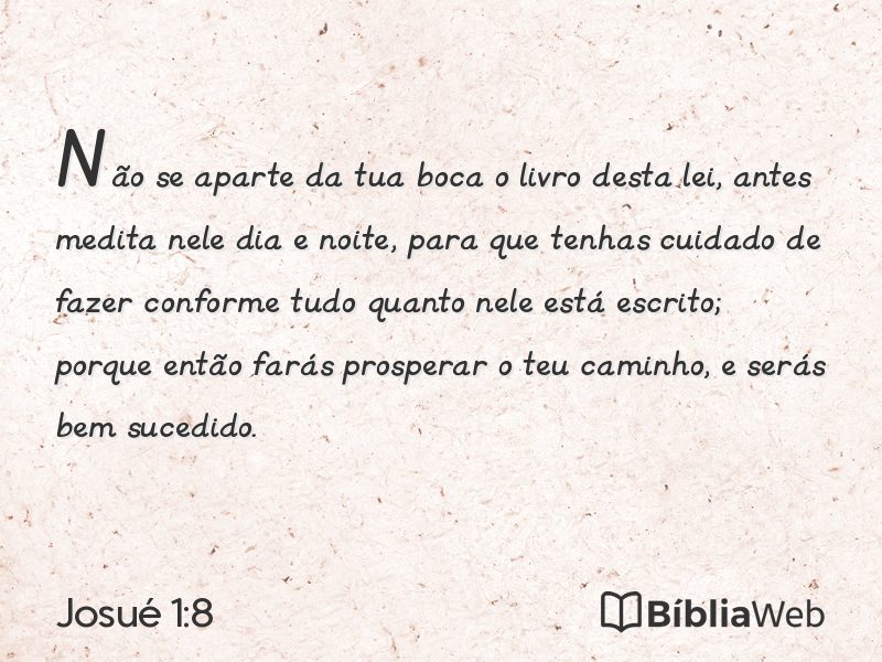 Josué 1:8 em imagem para compartilhar