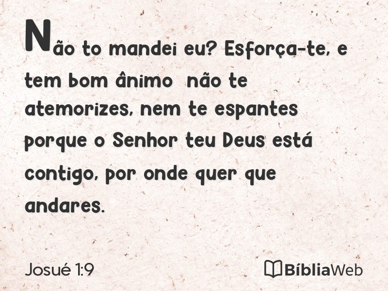 Josué 1:9 em imagem para compartilhar