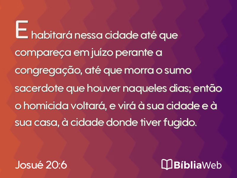 Josué 20:6 em imagem para compartilhar