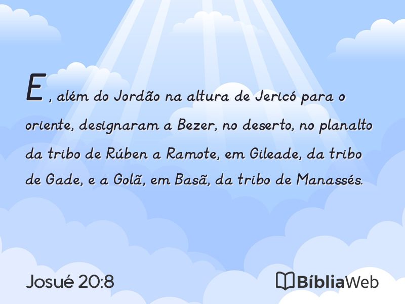 Josué 20:8 em imagem para compartilhar