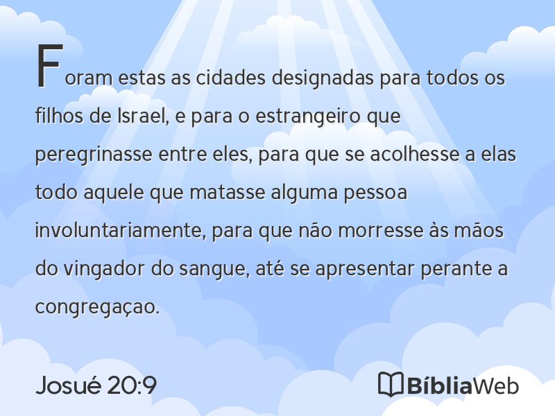 Josué 20:9 em imagem para compartilhar
