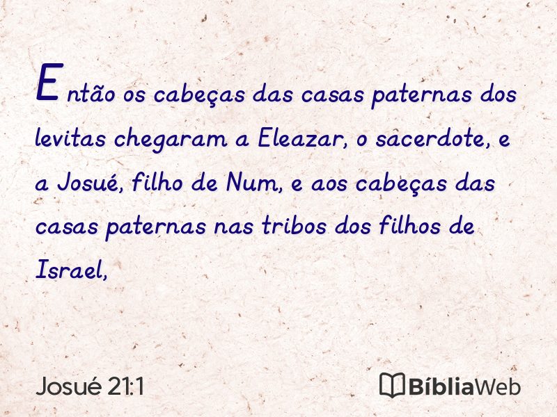 Josué 21:1 em imagem para compartilhar