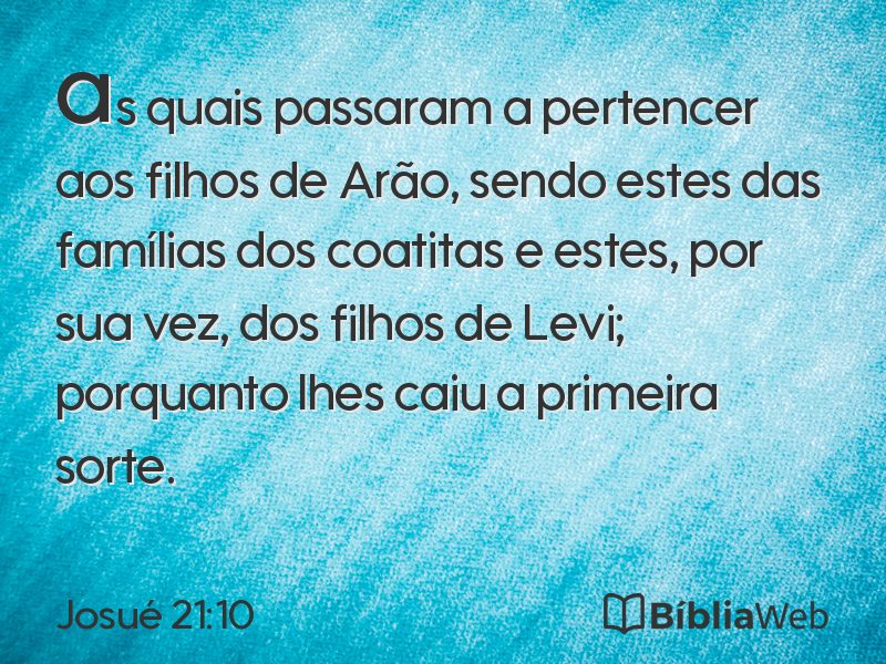 Josué 21:10 em imagem para compartilhar