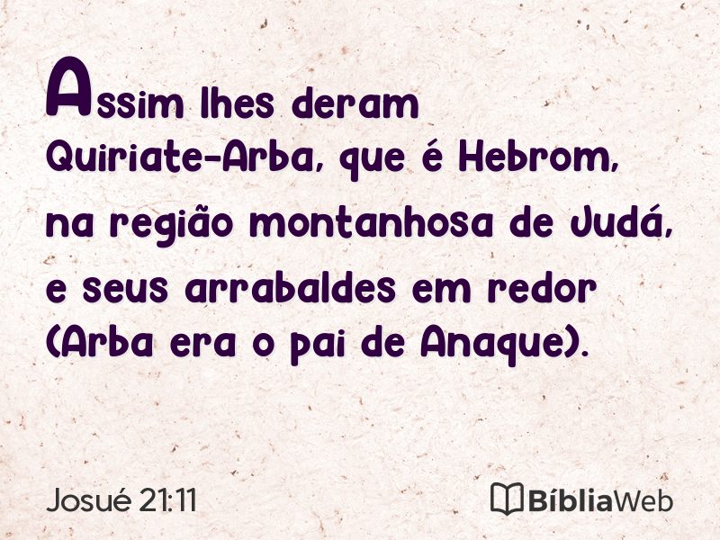 Josué 21:11 em imagem para compartilhar
