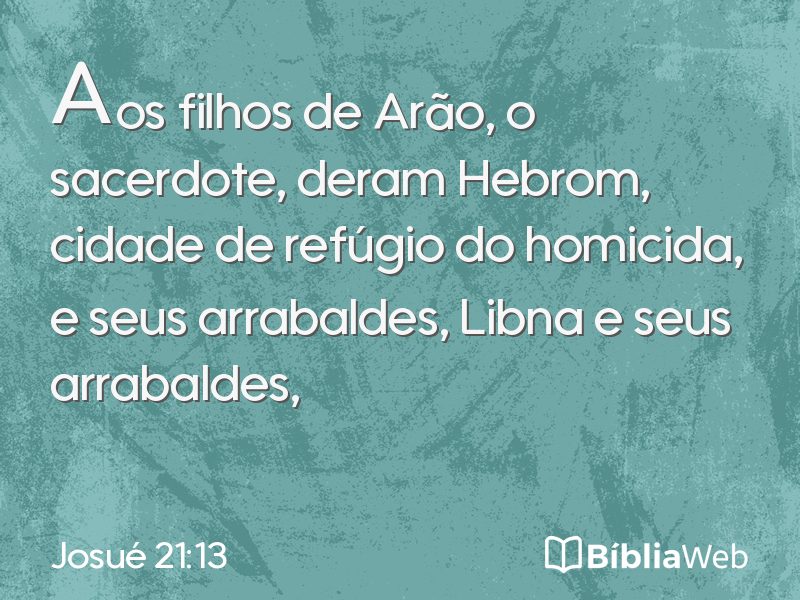 Josué 21:13 em imagem para compartilhar