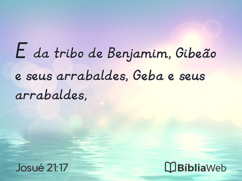 Josué 21:17 em imagem para compartilhar
