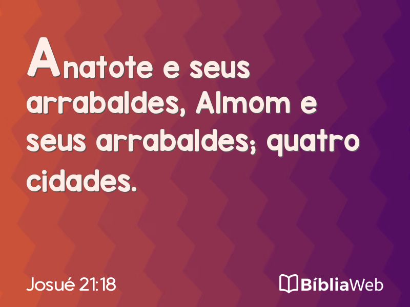 Josué 21:18 em imagem para compartilhar