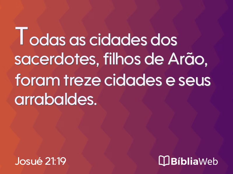 Josué 21:19 em imagem para compartilhar