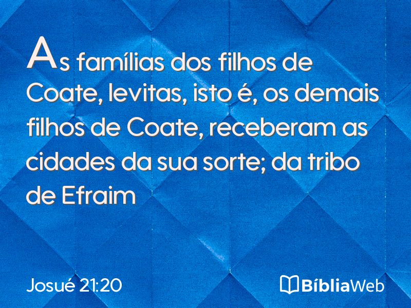 Josué 21:20 em imagem para compartilhar