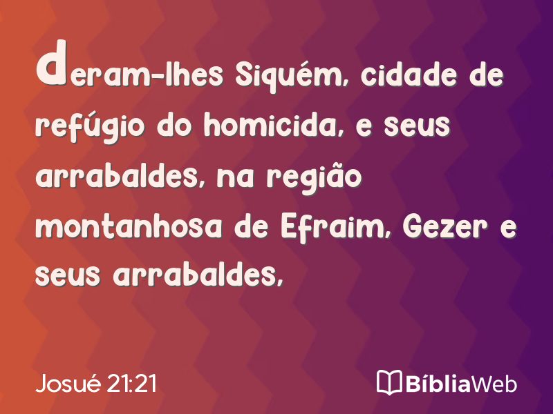 Josué 21:21 em imagem para compartilhar