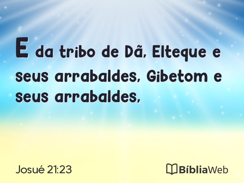 Josué 21:23 em imagem para compartilhar
