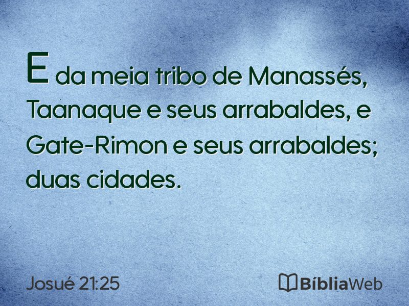 Josué 21:25 em imagem para compartilhar