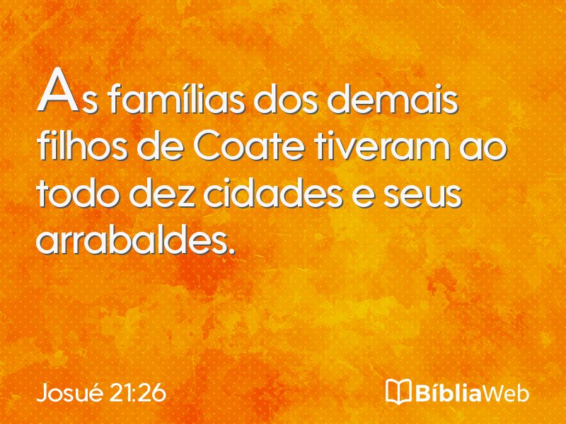 Josué 21:26 em imagem para compartilhar