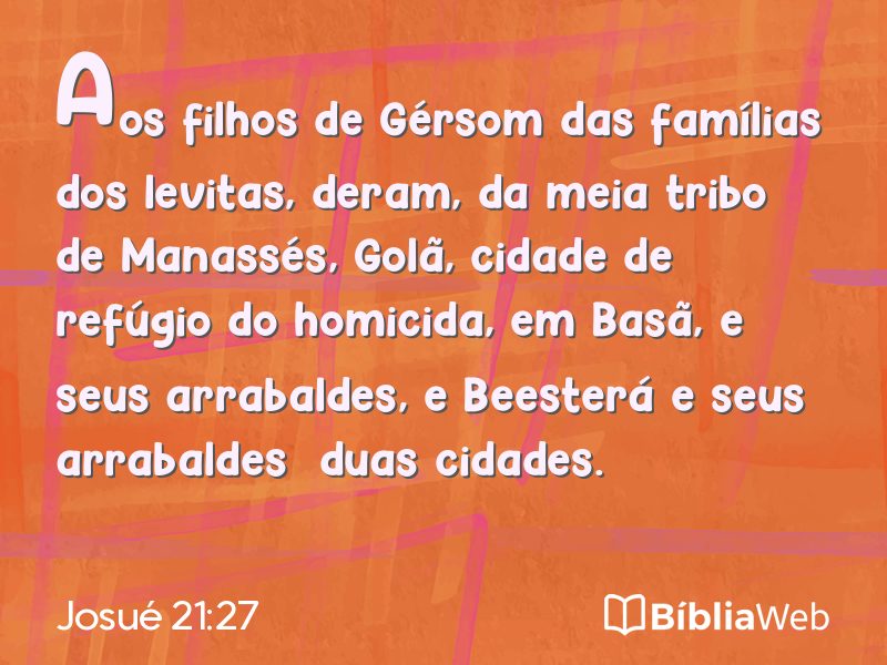 Josué 21:27 em imagem para compartilhar