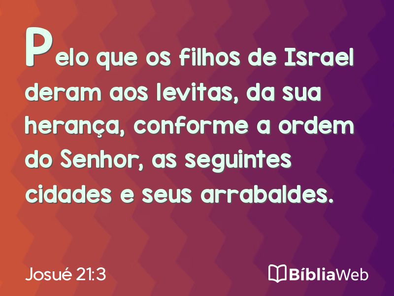 Josué 21:3 em imagem para compartilhar