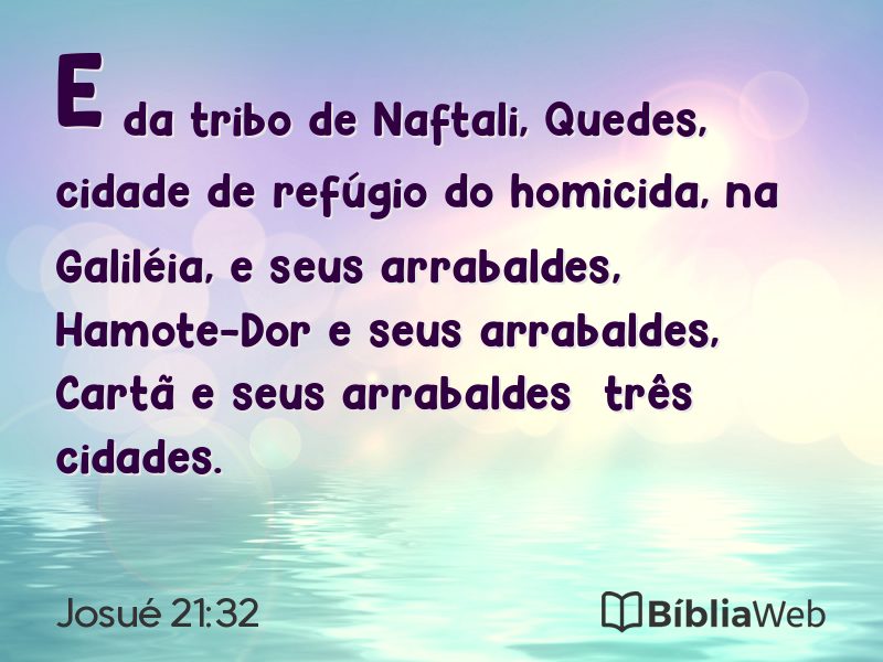 Josué 21:32 em imagem para compartilhar