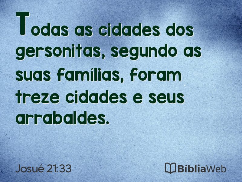 Josué 21:33 em imagem para compartilhar