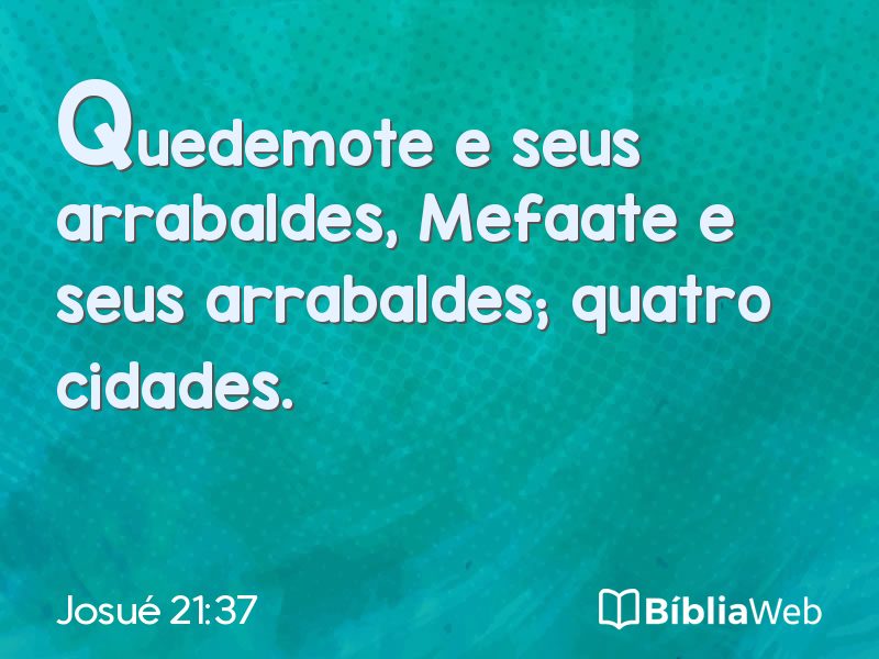 Josué 21:37 em imagem para compartilhar