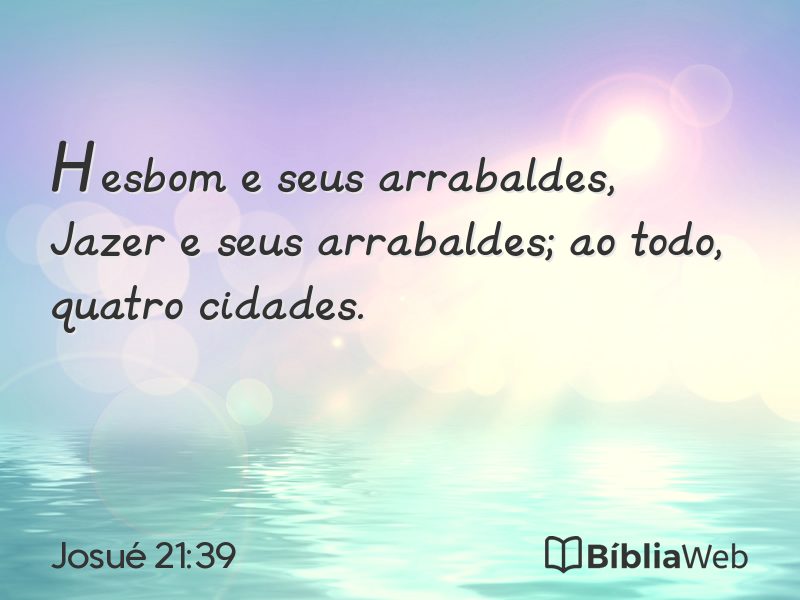 Josué 21:39 em imagem para compartilhar