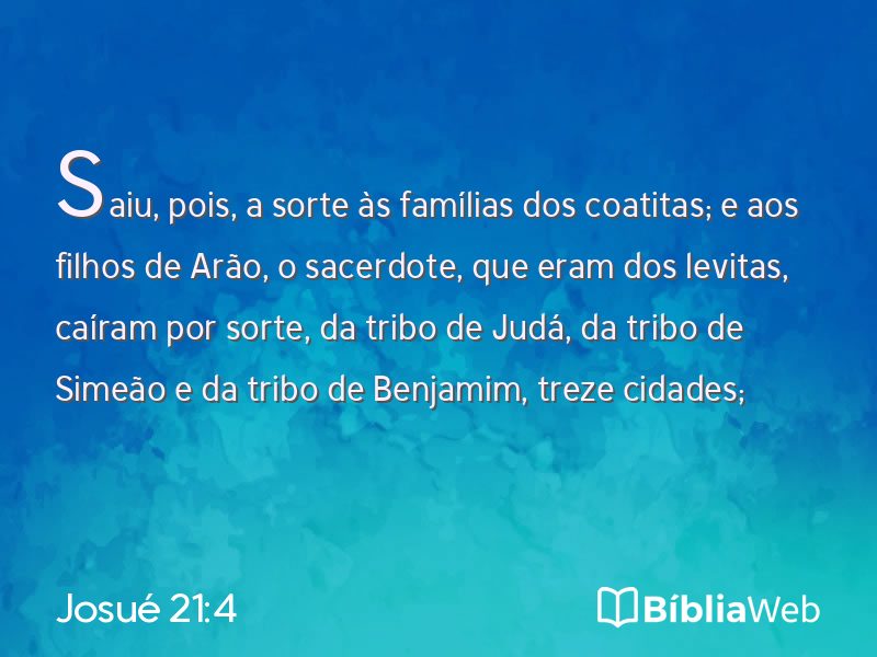 Josué 21:4 em imagem para compartilhar