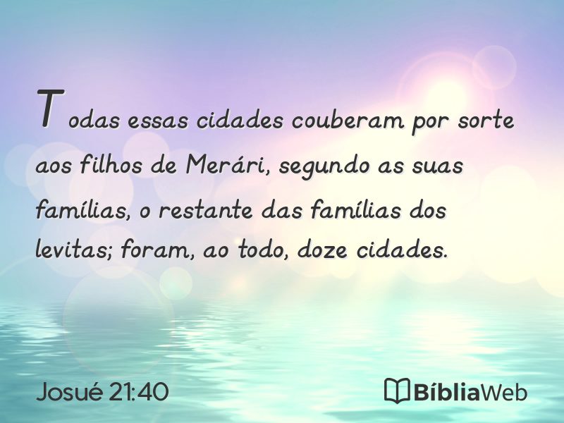 Josué 21:40 em imagem para compartilhar