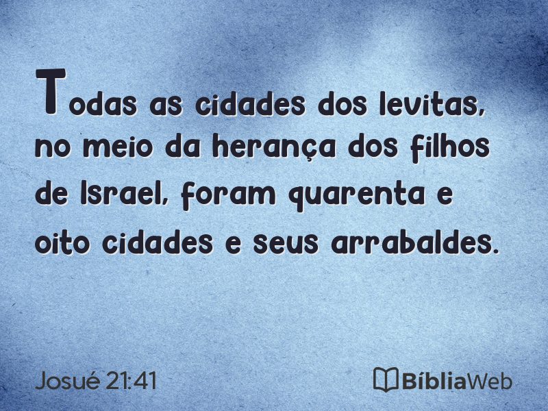 Josué 21:41 em imagem para compartilhar