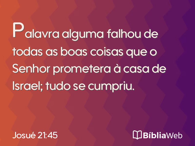 Josué 21:45 em imagem para compartilhar