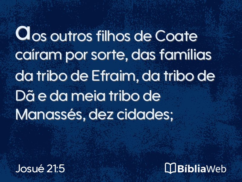 Josué 21:5 em imagem para compartilhar