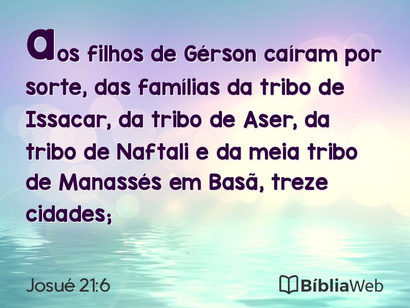 Josué 21:6 em imagem para compartilhar
