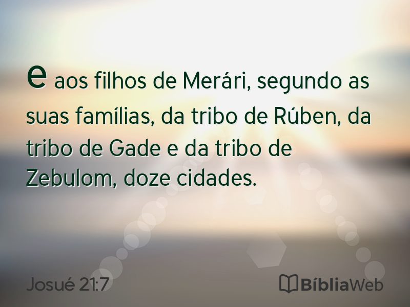 Josué 21:7 em imagem para compartilhar