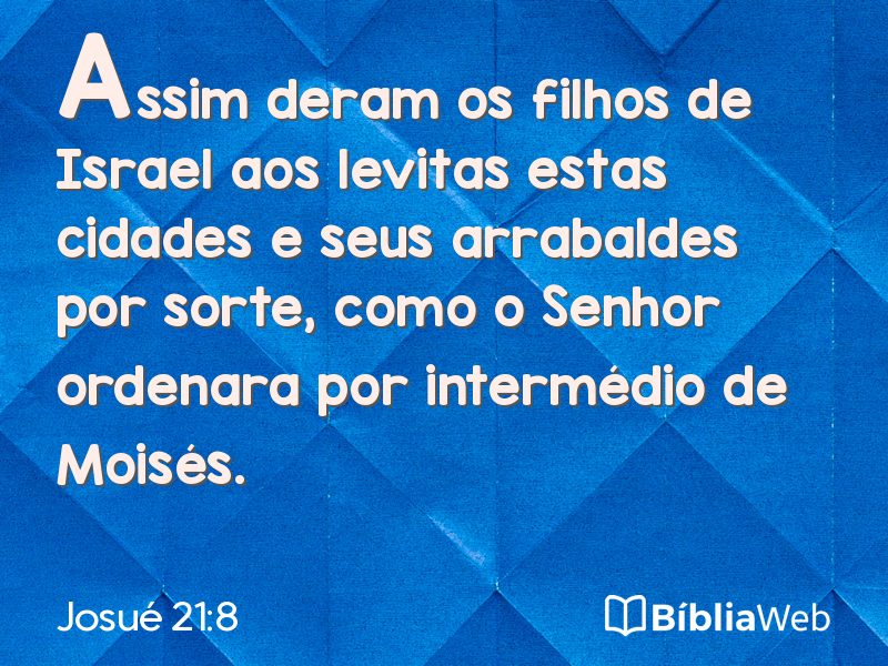 Josué 21:8 em imagem para compartilhar