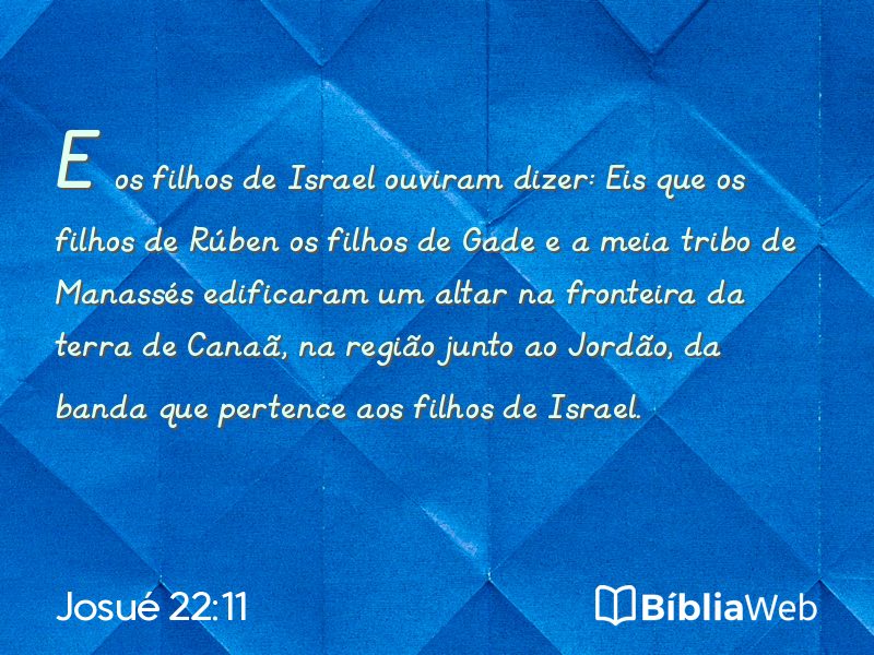 Josué 22:11 em imagem para compartilhar