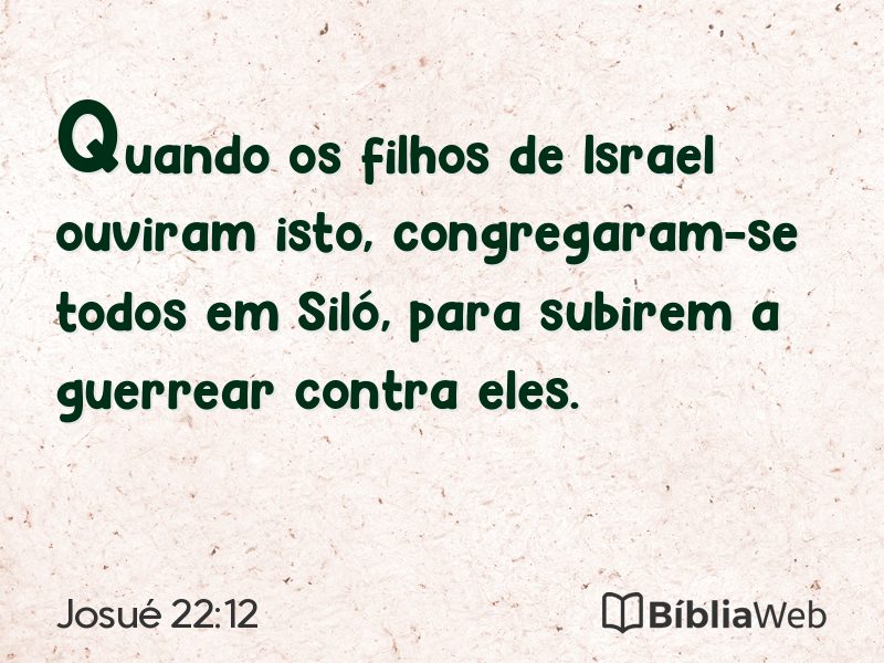 Josué 22:12 em imagem para compartilhar